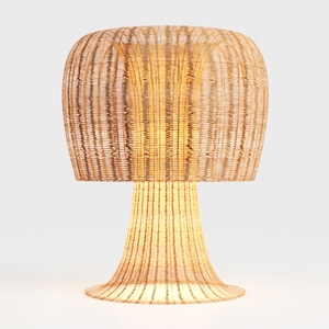 1set Boho Table Lamp Nightstand Lamp Handmade Knit