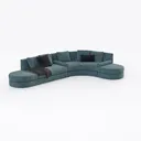 Meridian Furniture 101Mint-S7B Arc Collection Right 45 Degree View