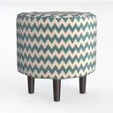 ottoman-Matisse-Inspired Furniture Left 45 Degree View