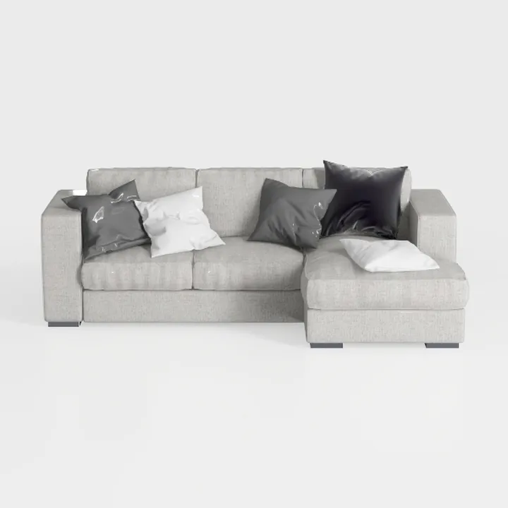 104" Pull Out Sleeper Sofa Reversible L-Shape 3