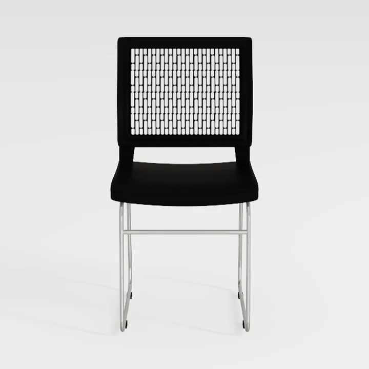 6 Pack Black Plastic Folding Chairs Indoor Outdoor