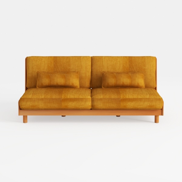 Modern Linen 3 seat Sofa with Wooden Legs,80