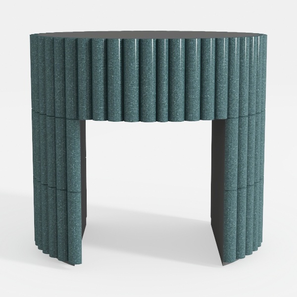 Round Console Table, Mid Century Modern Console