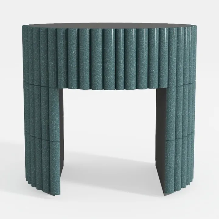 Round Console Table, Mid Century Modern Console