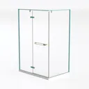 Shower Screen 36 in. x 76 in. Fully Frameless Left 45 Degree View