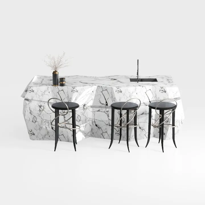 Generico Elegante Set di Tavolo e sedie da Bar - Robusto Mobile da Pranzo con Struttura in Metallo per Cucina, Soggiorno e Sala da Pranzo - Tavolo da Bar Compatto con sedie (47,5 x 20 x 41,5 Pollici)