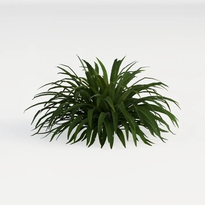 Realistic Green Potted Floor Plant 3D Model