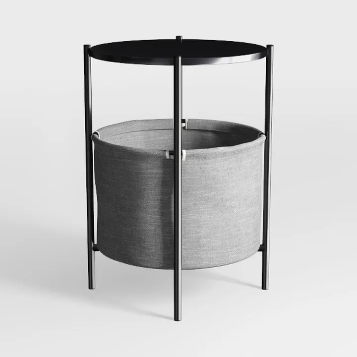 VASAGLE Round Coffee Table, 2-Tier Small Coffee