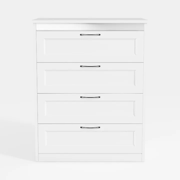 White 6 Drawer Dresser, 55 Inch Tall White