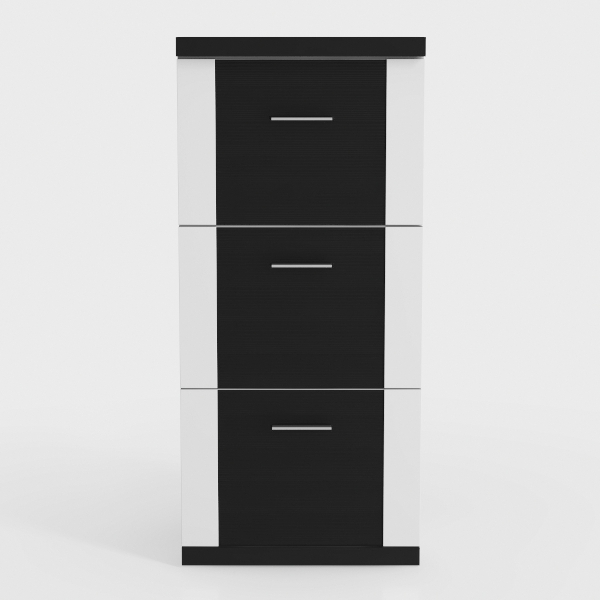 Pemberly Row 2-Drawer Black Metal Filing Cabinet – Pre-Assembled, Mobile, Lockable