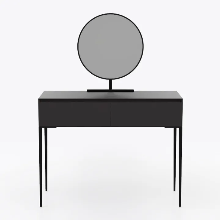 FUNKOCO Black Small Writing Desk with Drawers, 40 