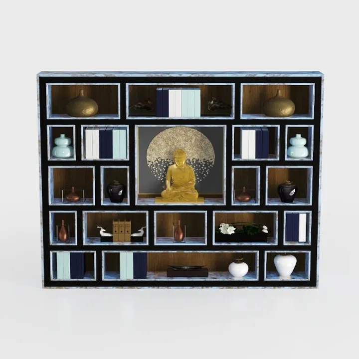 Mavivegue Bookshelf - 15 Cube Storage, Tall Grey