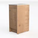UNNS Bedside Cabinets Ultra-Narrow Bedside Table Left 45 Degree View