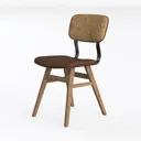 Modern Solid Wood Dining Chair Set of 2, Kitchen Left 45 Degree View