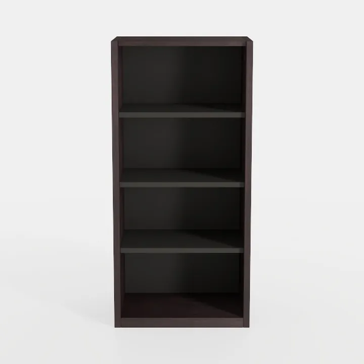 Stained Walnut Bookcase with Open Storage, 5