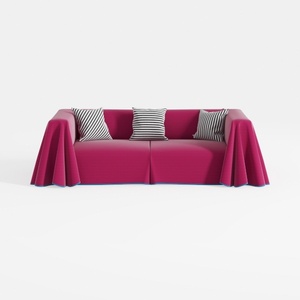 Lips Hot Pink Velvet Settee