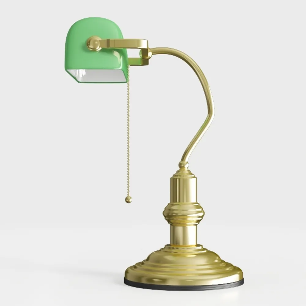 Bankers Lamp with USB & Type C Charging Ports, 