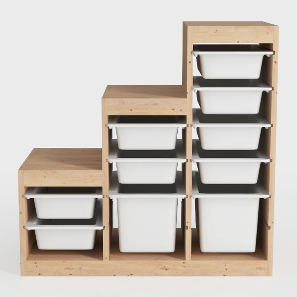 Tangkula 4-Tier Stepped Bookshelf, Freestanding