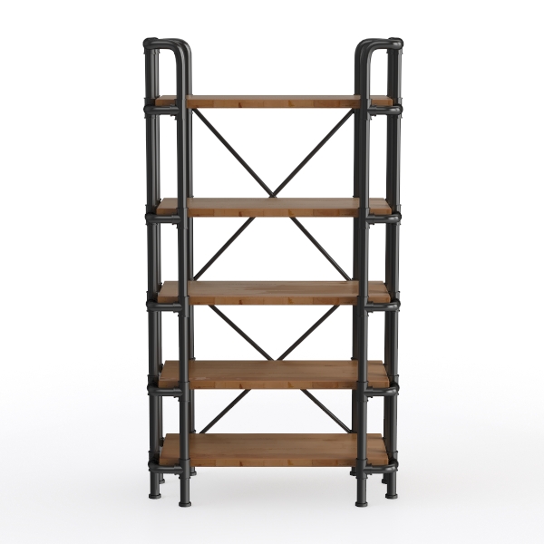 5-Shelf Wood Bookcase
