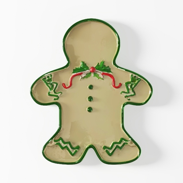 Lenox Holiday Gingerbread Man Accent Plate_ai generated