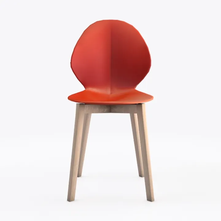 Crimson Pp Patio Outdoor Dining Chair with Oak Woo