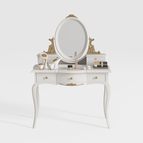 WESTREE Women Makeup Vanity Desk with 2 Drawers - 