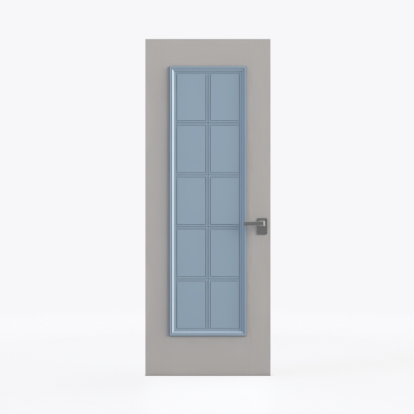 3D wooden door D-922 Venetian blue