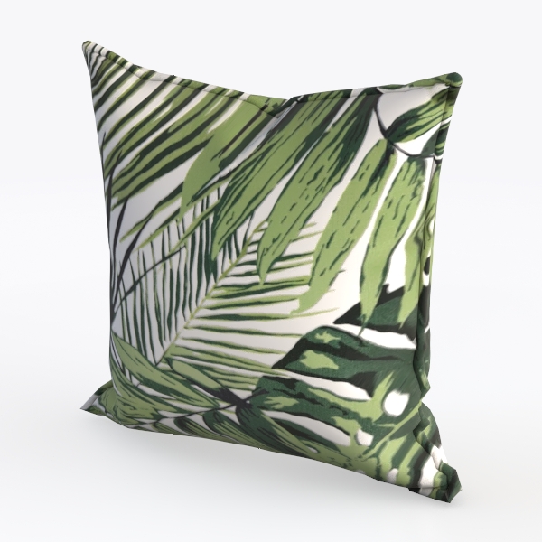 Green Plant Throw Pillow Covers 18x18 Inch Set