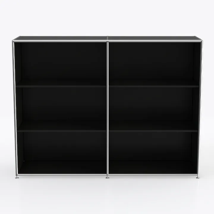 Cozy Castle Black Bookshelf, 3-Tier Open Shelf