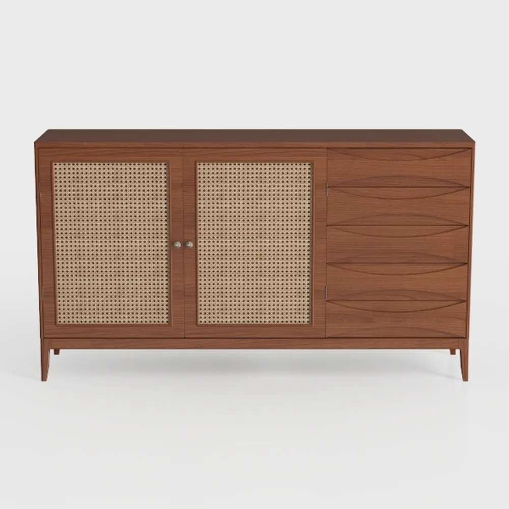 COLAMY Fluted Storage Cabinet with 6 Drawers