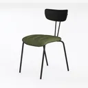 JJS Low Back Velvet Office Computer Chair with Left 45 Degree View