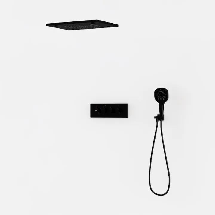 Matte Black Shower System, XL-MB12, Shower Trim