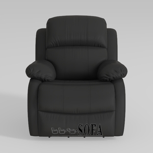 Modern Black Leather Recliner Sofa 3D Model