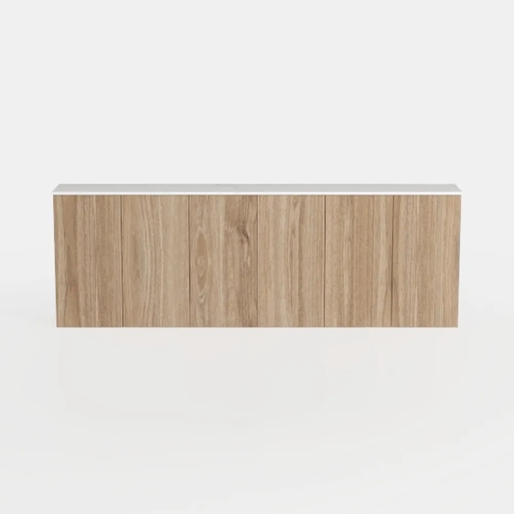 Fluted Sideboard Buffet Cabinet with Storage,