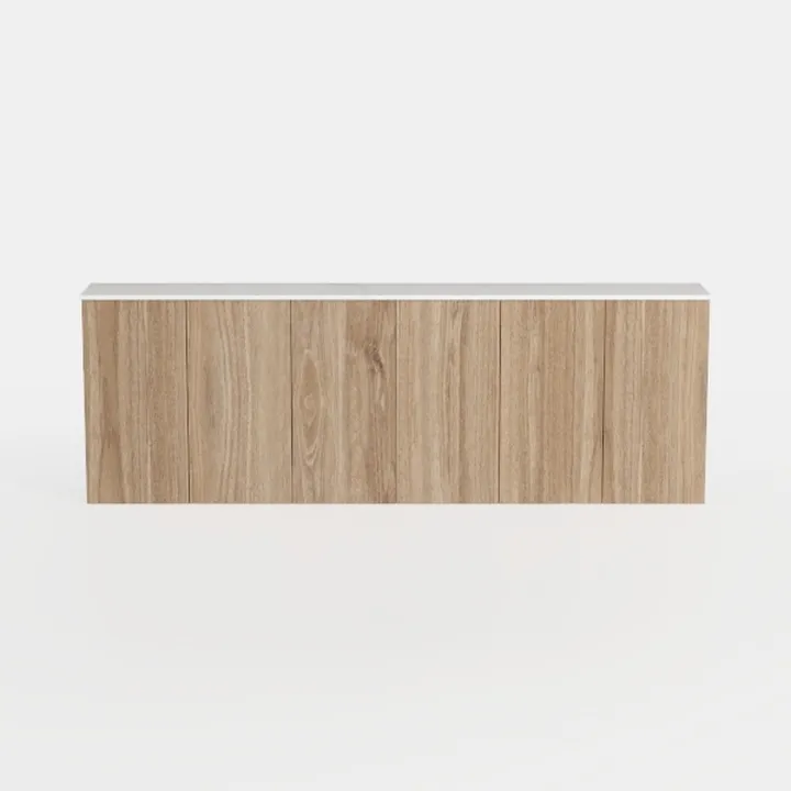 Fluted Sideboard Buffet Cabinet with Storage,